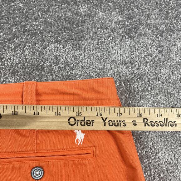 Polo Ralph Lauren Shorts Womens 8 Chino Cotton Pony Preppy Classic Orange - Picture 8 of 10